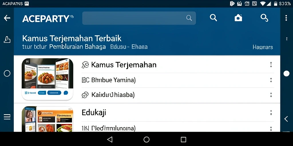 Tampilan antarmuka aplikasi ACEPARTY yang modern dan fungsional.