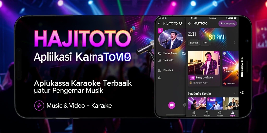 Antarmuka HAJITOTO yang menarik untuk pengalaman Karaoke.