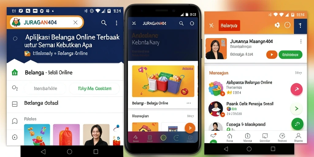 Tampilan antarmuka pengguna JURAGAN404 untuk pengalaman belanja online yang nyaman.