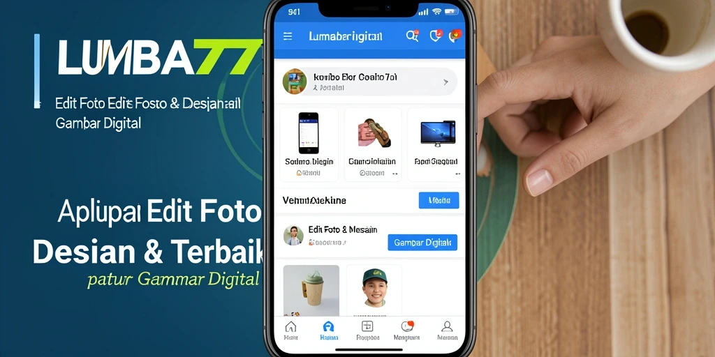 Tampilan antarmuka pengguna LUMBA77 untuk pengeditan gambar digital.