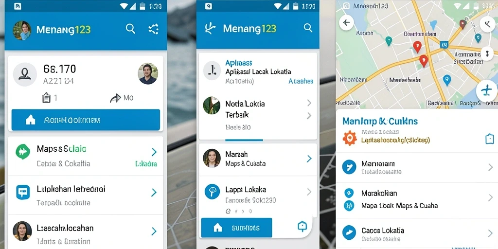 Antarmuka pengguna MENANG123 yang memudahkan pelacakan lokasi.